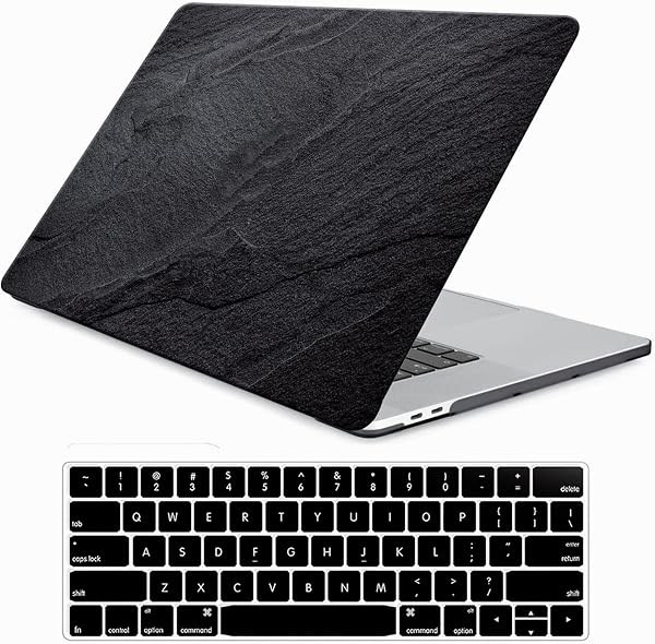 for MacBook Air 13.6 inch Case 2022 2023 2024 2025 Release M4 A3240 M3 A3113 M2 A2681 with Touch ID, Plastic Laptop Hard Shell Case & Keyboard Cover for M4 M3 M2 MacBook Air 13.6,Black Marble - 1