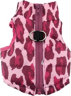 New Various Pet Cat Dog Soft Padded Vest Harness Small Dog Clothes Hot Pink Leopard S, Model:BFL049-Hotpink-S