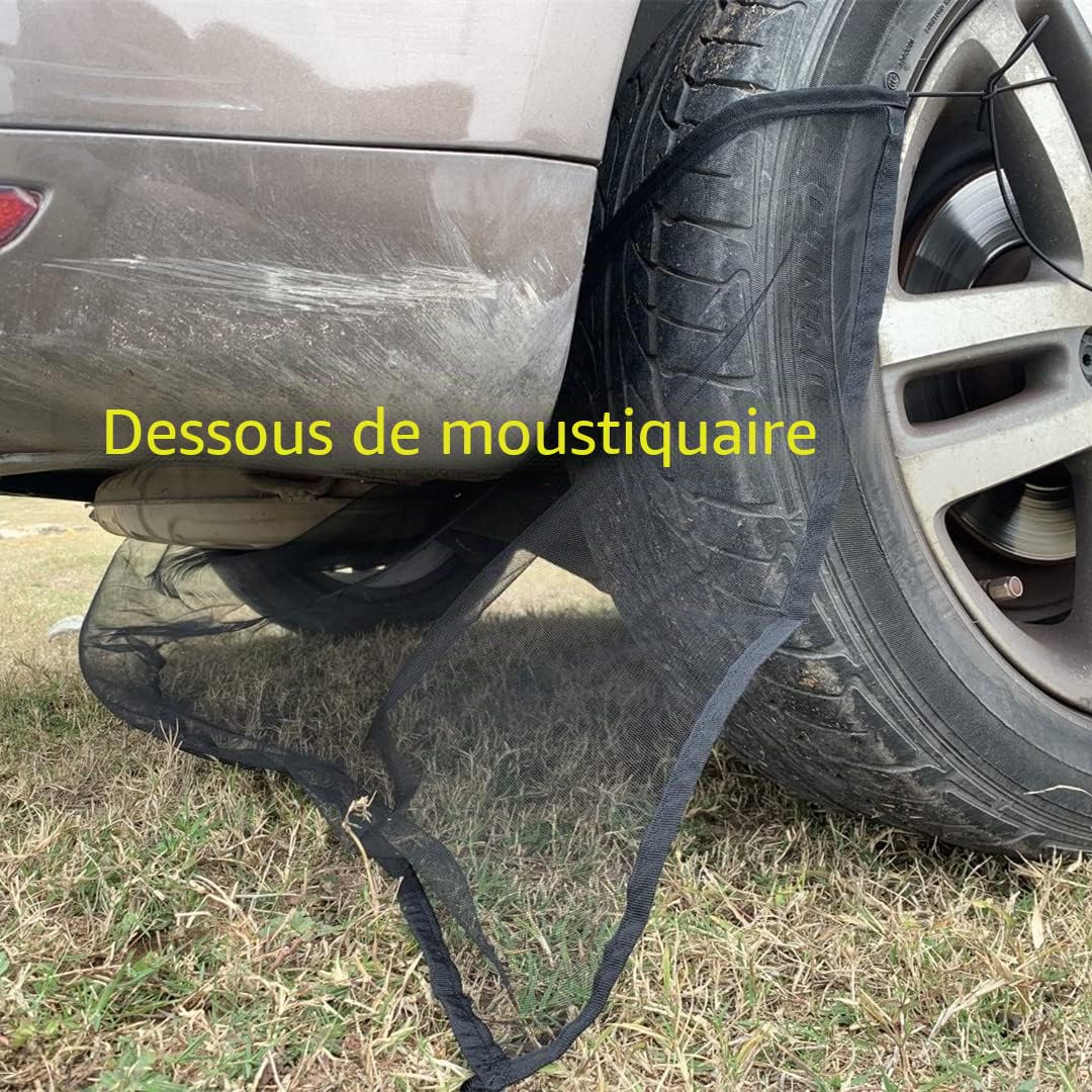 MC&SA Tente d'abri de hayon SUV, Abri d'intimité imperméable, Noir, Portable, Vestiaire pour vélo, Toilettes, Douche, Plage, Natation, L : 1,5 m x 1,5 m x 2,3 m, 6 Piquets de Tente à Fixer