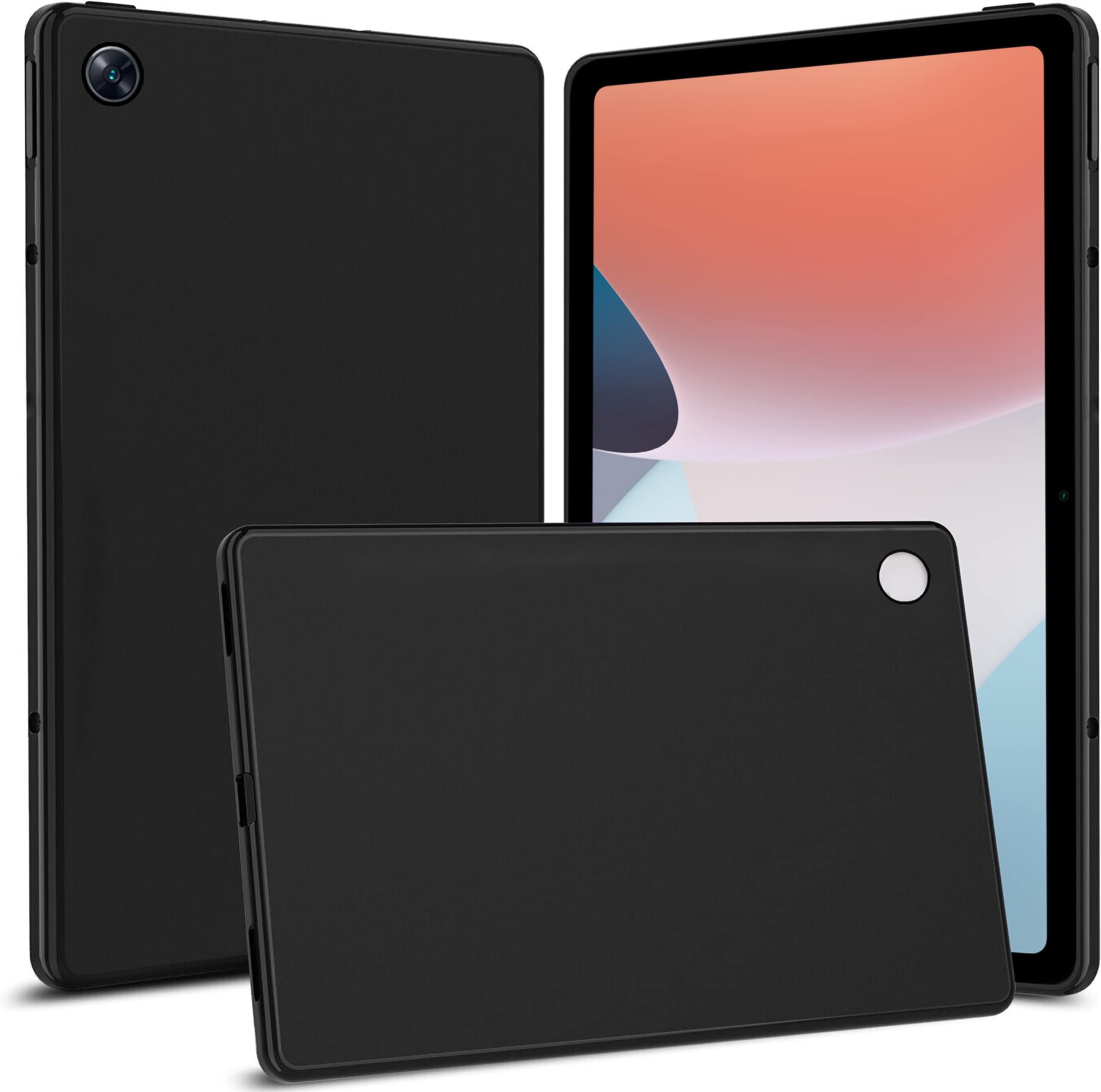 TGK Plain Design Matte Finished Soft Back Case Cover for Oppo Pad Air 10.36 inch Tab (Black)