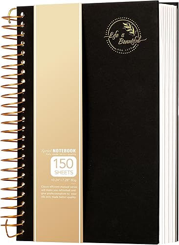 Vista 18 de Yoment Small Spiral Notebook,300 Pages Hardcover Spiral Notebooks,5.5”x 7.5”College Ruled Notebook,A5 Spiral Bound Journal,Hard Cover Notebooks for