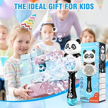 Aooess Bubble Machine for Kids Ages 4-8 Years Old, Light Up Bubble Wand