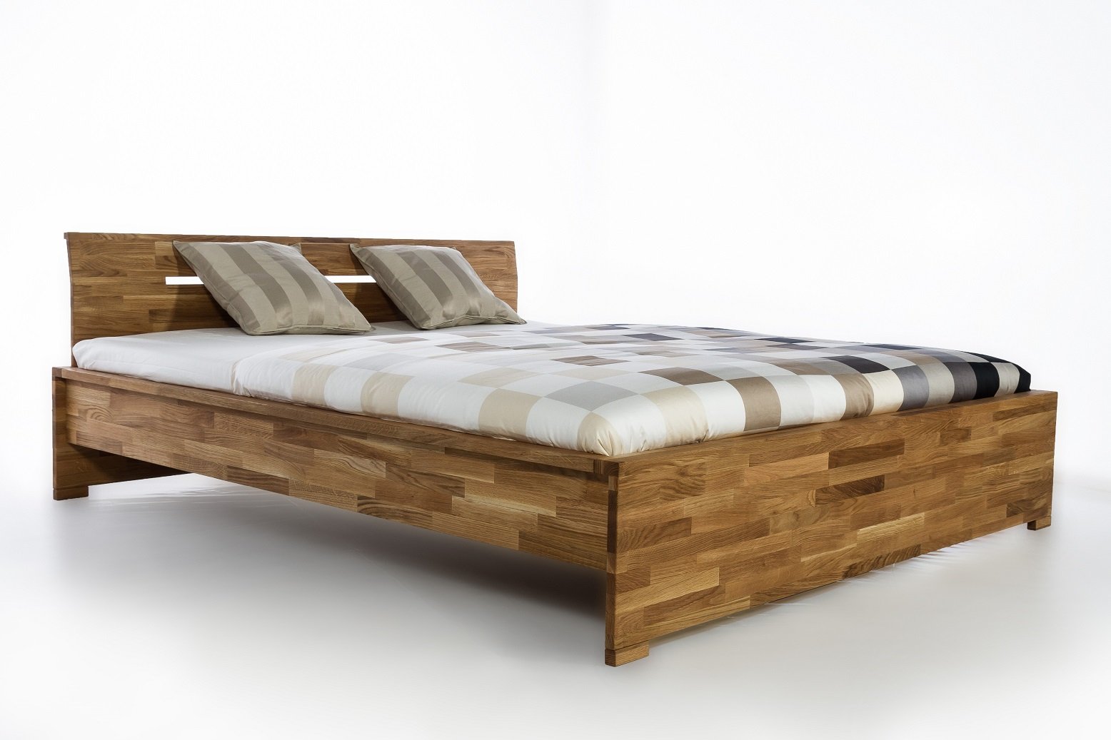 Letto matrimoniale in legno massello di rovere, modello Firenze, in confezione originale, tutte le misure disponibili