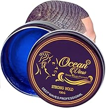OCEAN VIEW DEEP WAVES POMADE- Water-Based Hair Cream for 360 Wave Training and Wolfing- Silky Smooth Application and Styling, Strong Hold, Easy Wash- Waver and Barber Accessories - 4oz Tin Can