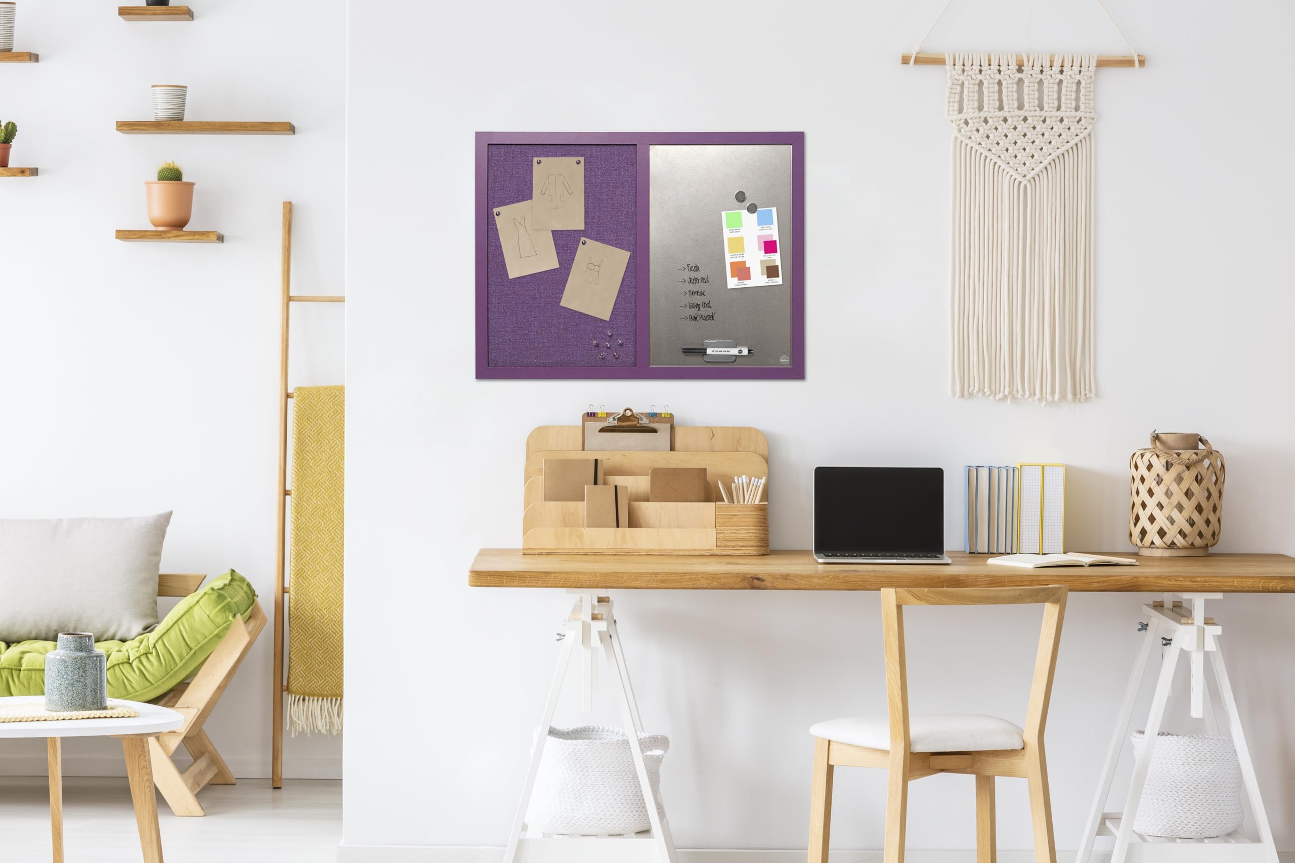 Bi-Office Lavander - Tablón de anuncios, 60 x 45 cm