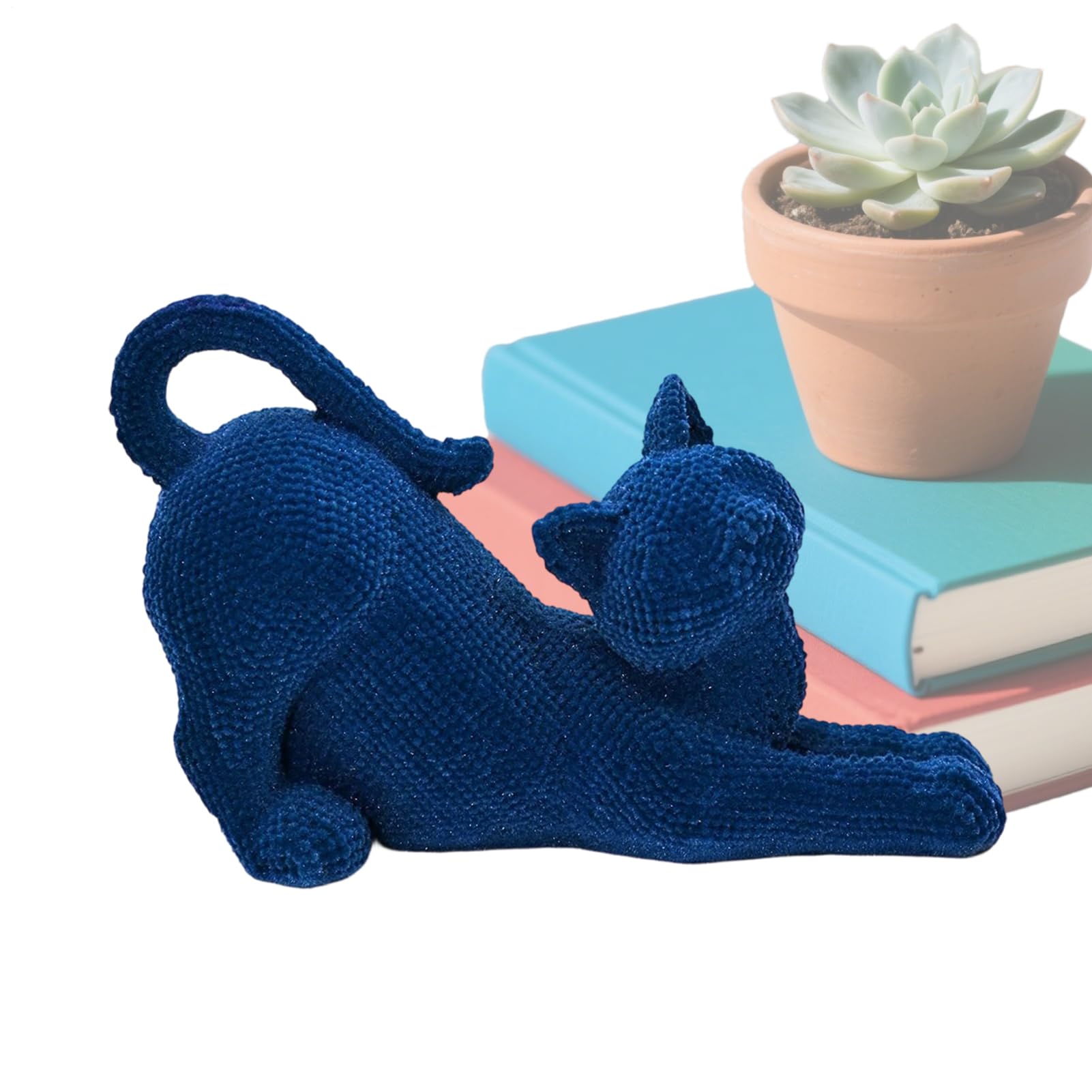 Statuettes de chat miniatures en résine pour étagère