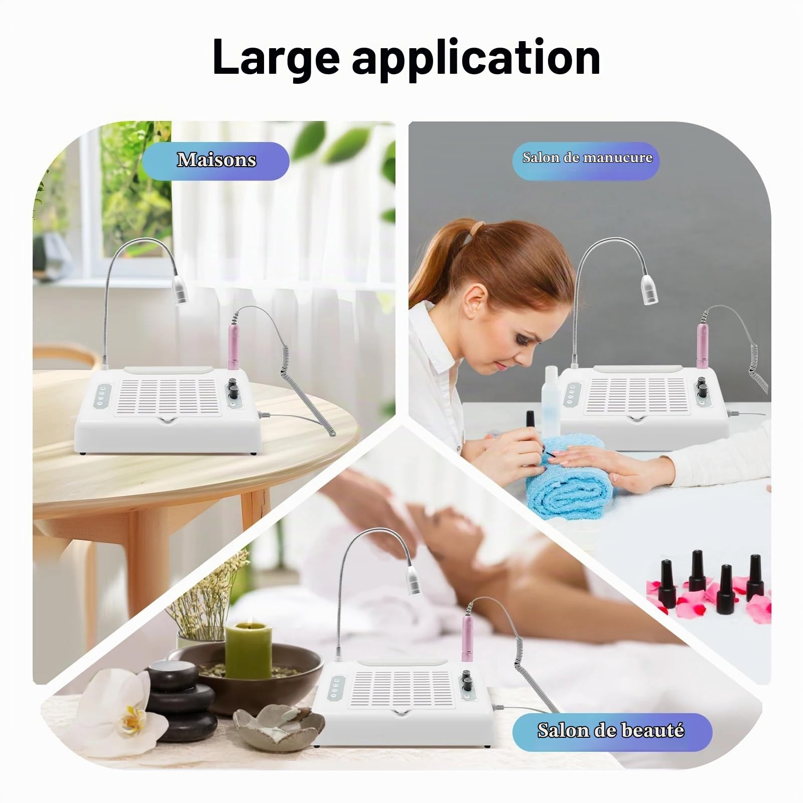 OYHN Ponceuse pour Ongles Professionnel, 5 en 1 Ponceuse Ongles, 30000 RPM avec Lampe LED 5W, 96W Séchoir à Ongles Lampe Machine de photothérapie Lampe à Ongles Lampe d'éclairage Machine