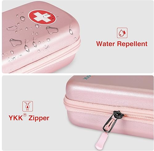 Miniatura 5 de Epipen - Estuche de transporte médico, carcasa rígida de EVA para absorción de impactos, bolsa organizadora de medicamentos de viaje, bolsa médica