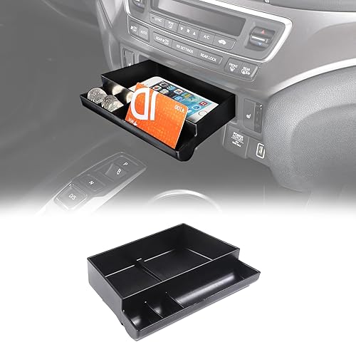 Bandeja organizadora de consola central para Honda Pilot 2016-2022Ridgeline 2017-2025Passport 2019-2025, caja de almacenamiento de cajones de