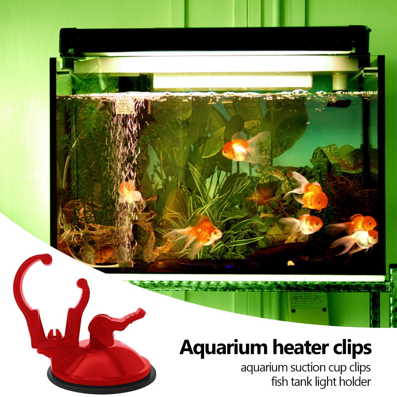 tongfeng Aquarium Heater Clip Clamp Clip with Suction Cup for Fish Tank Decorative Accessories for LED Lighting Heating Water Pipe Heating Rod Pet Supplies