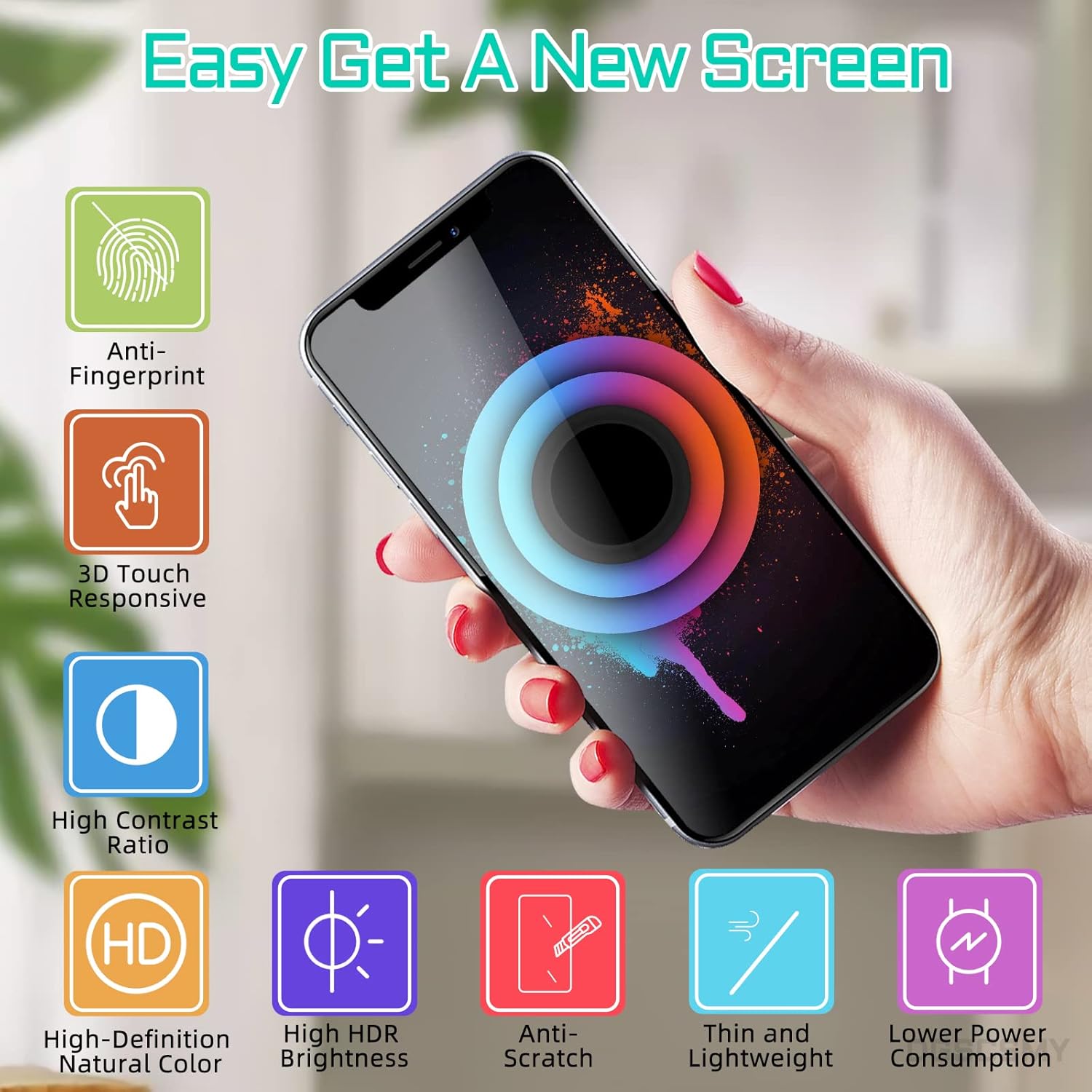 [OLED] for iPhone X Screen Replacement with Front Speaker Proximity Sensor 5.8" OLED for iPhone 10 3D Touch Display Digitizer Full Assembly Fix Tool Repair Kit Front Glass A1865 A1901 A1902