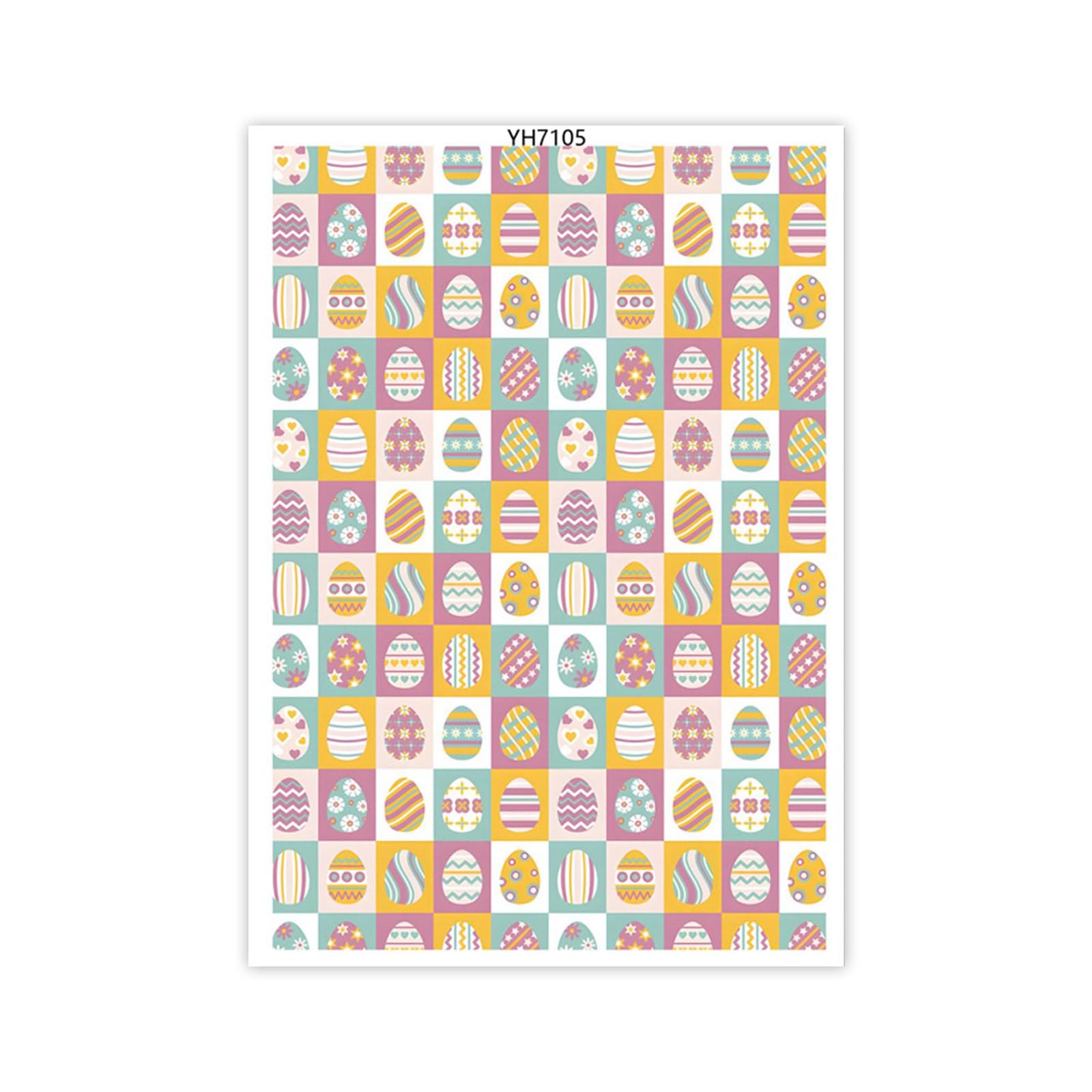 YWLUUOO Easters Colored Eggs Transfer Paper Water Soluble Clay Transfer Paper Decal for Clay Earrings Jewelry Making