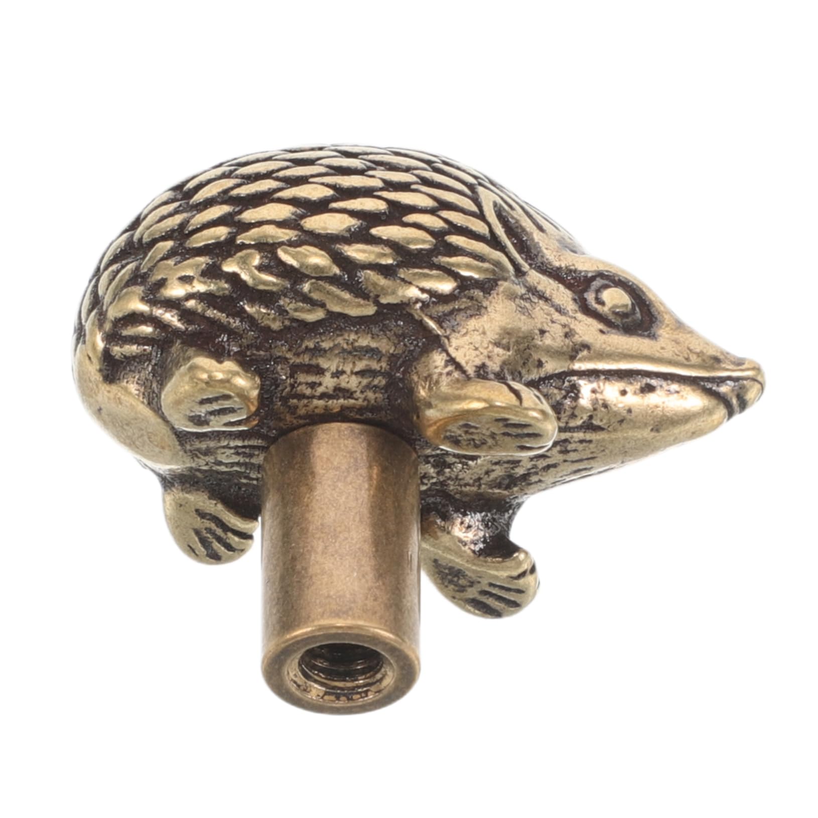 Mikinona Brass Door Handle European Vintage Style Hedgehog Shape Ideal for Cabinet and Drawer Handles