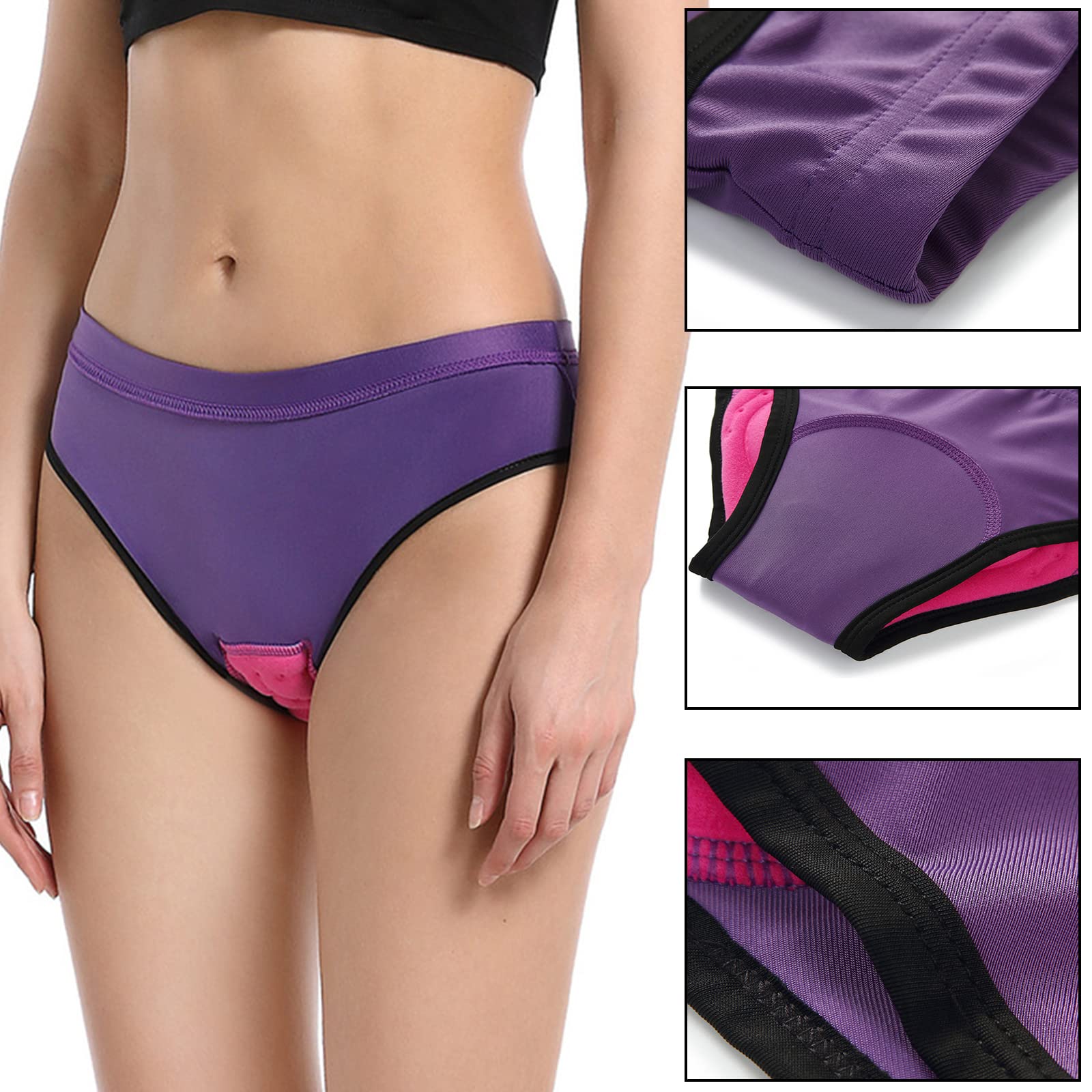 Mutande da Ciclismo da Donna, Mutande da Ciclismo Imbottite con Fondello in Gel 4D Biancheria Intima da Bicicletta Mutande da Ciclismo Elastiche e Leggere Pantaloncini(Size:S,Color:Grigio)