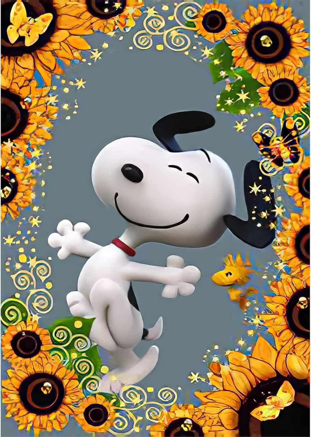 Produktbild von Wairboo 5D Diamant Malerei Kit – Snoopy Motiv, 40x50 Cm, Inkl. Diamanten & Werkzeug Für Entspanntes Basteln