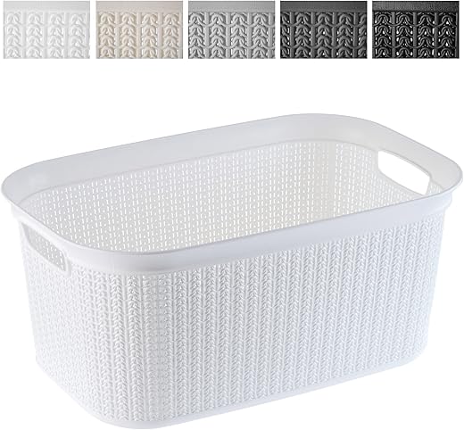KADAX Cesto portabiancheria multifunzionale 27 L Cesto portabiancheria in plastica Cesto portabiancheria...