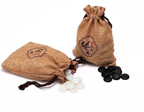 Miniatura 5 de Juego de piedra de melamina convexa individual 361pcs con bolsa de piedra y tablero de ir, juego de mesa de 2 jugadores