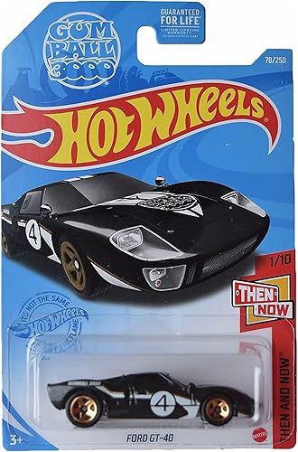 Hot Wheels Ford GT-40 negro 78250 entonces y ahora 110