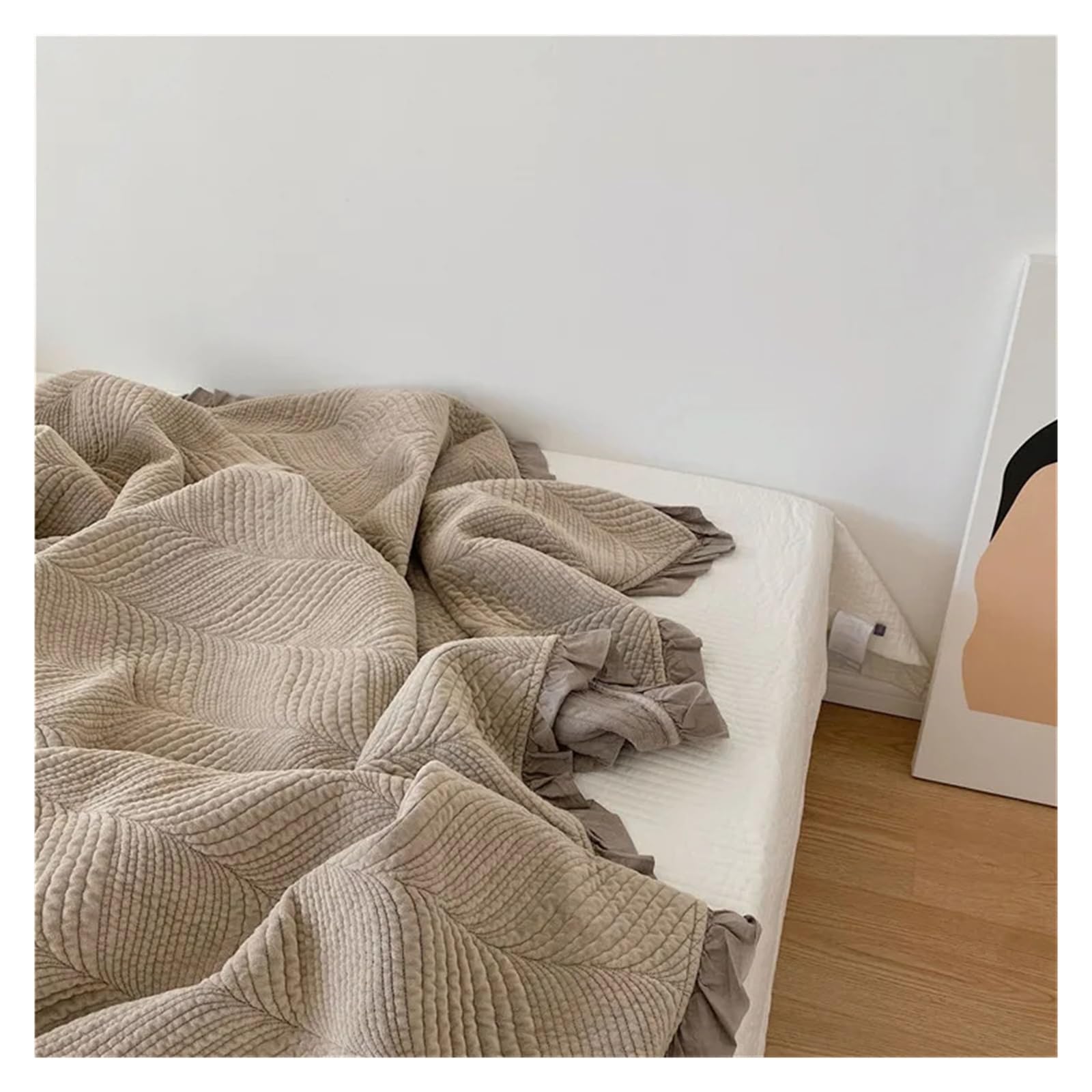 Colcha acolchada de algodón premium y juego de cama de 3 piezas transpirable