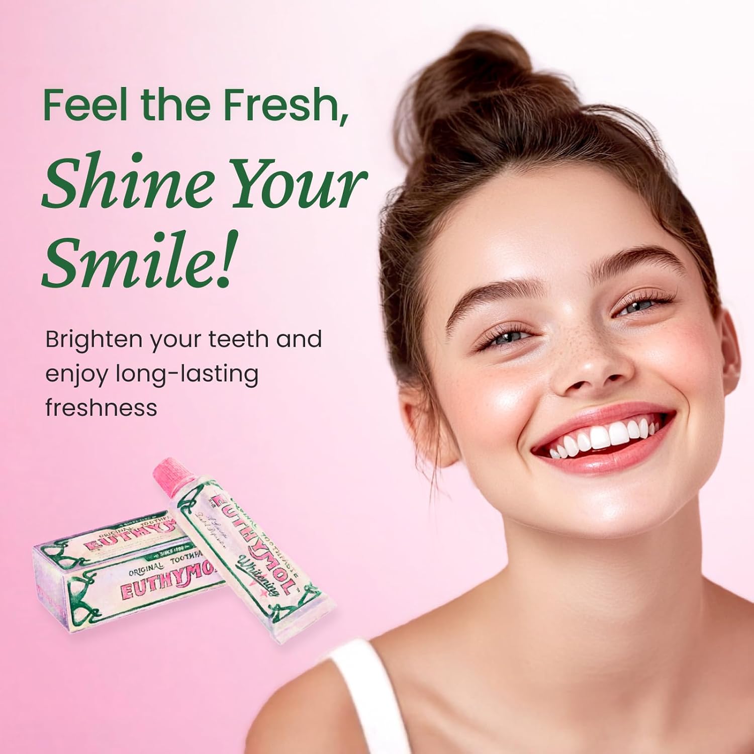 EUTHYMOL Whitening Toothpaste Travel Set (1.4fl oz*3, Pack of 3) - Stocking Stuffers. Stain Removal in 2 Weeks, Long-Lasting Freshness for Sensitive Gum & Teeth. Bad Breath, Cavity Prevention.