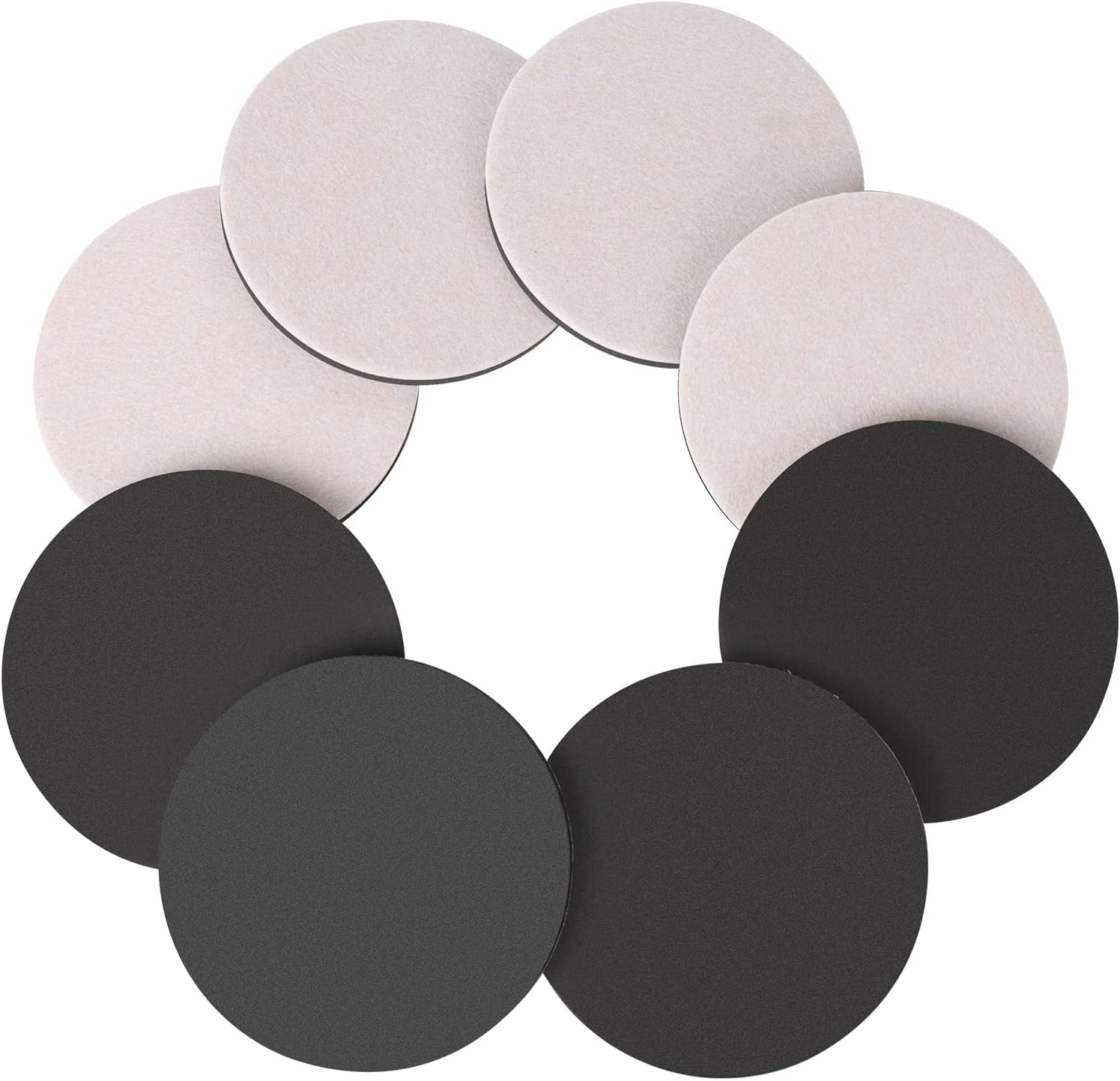 Ezprotekt Furniture Sliders, 8 Pack 5" Round Felt Slider Furniture
