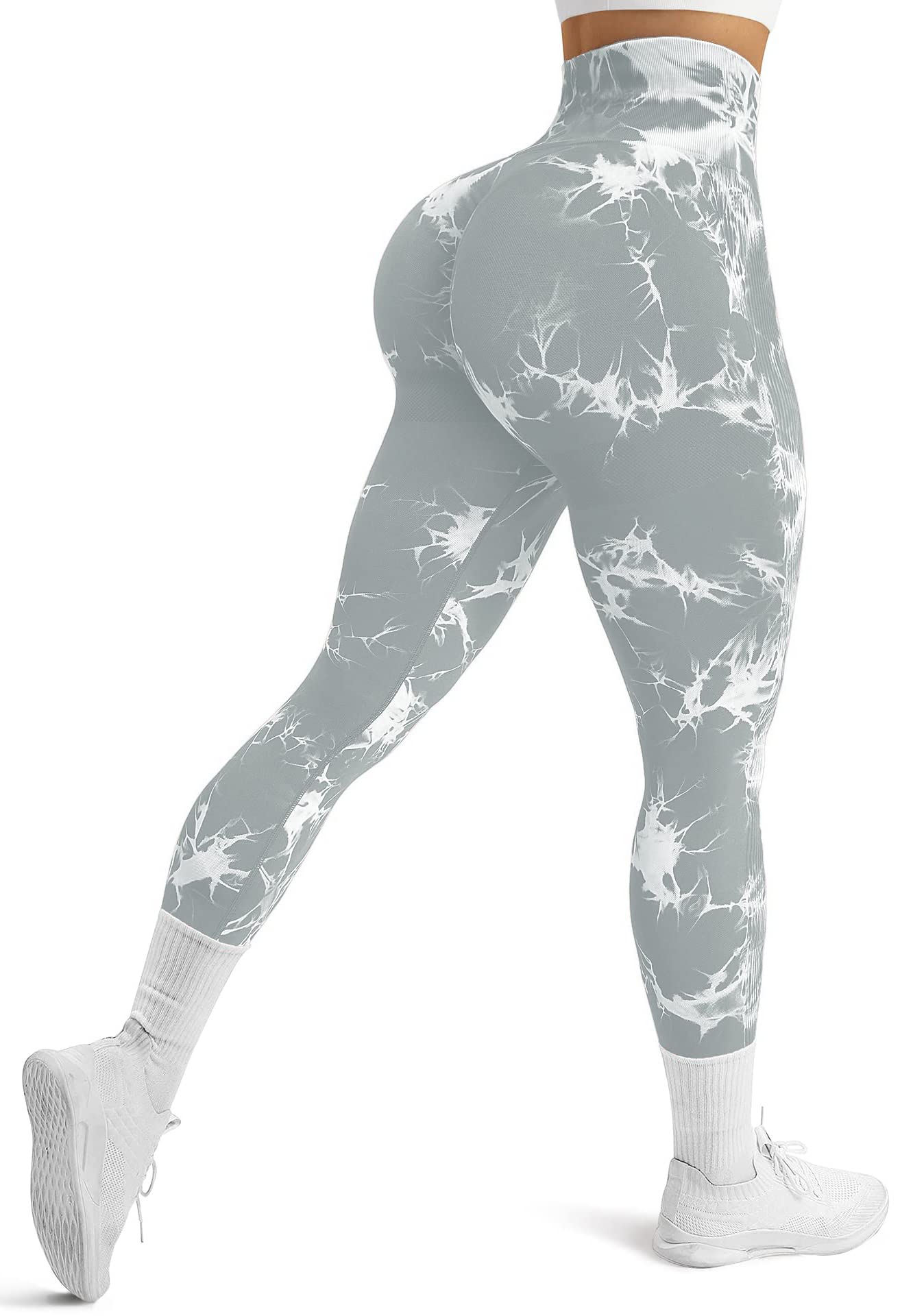 Vozobi Tiktok Trending Leggings Women's High Waist Smile Contour Booty Leggings Scrunch Butt Lift Workout Seamless Yoga Pants — view 69