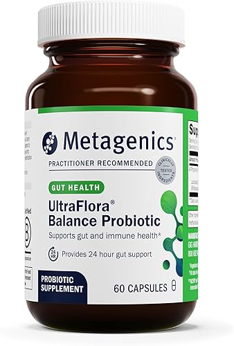 Miniatura 2 de Metagenics Daily Gut and Immune Support Duo Probiótico de equilibrio UltraFlora para la salud digestiva - 60 cápsulas y apoyo inmunológico y