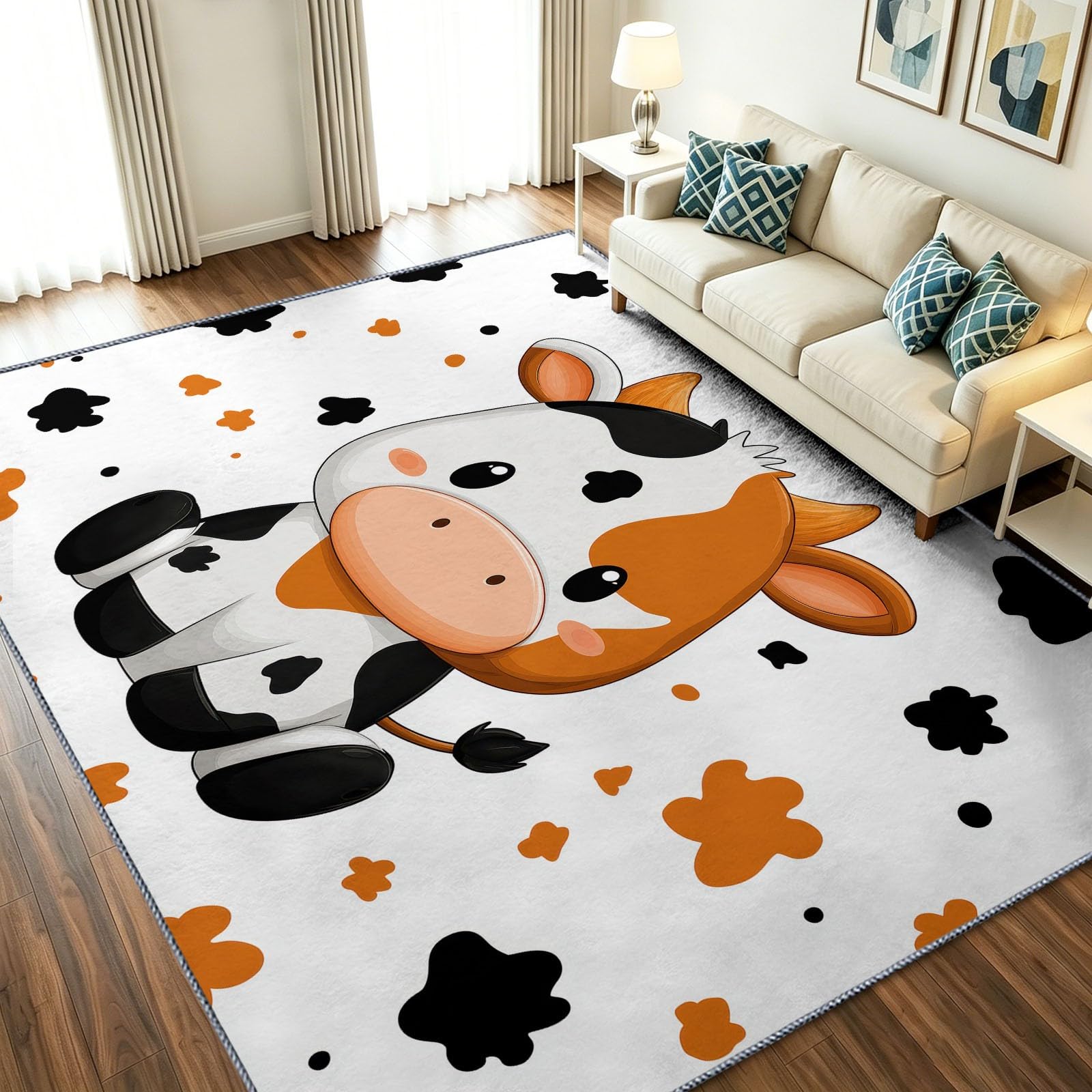 Tapis d'entrée intérieur vache pour sublimer le couloir et la cuisine en un clin d'œil