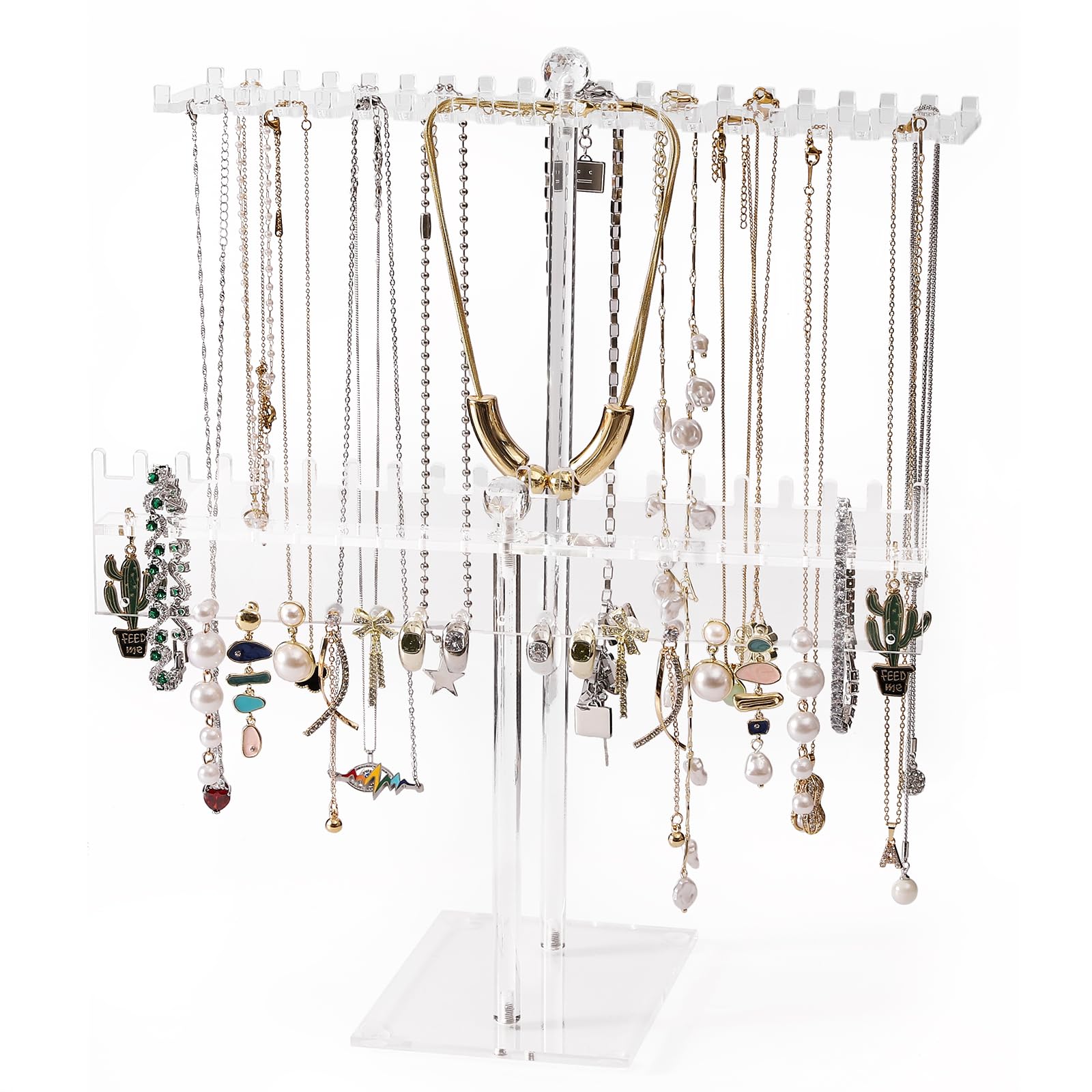 GRDYEAARGRDYEAAR Acrylic Jewelry Display Rack - Organize and Showcase Your Collection in Style