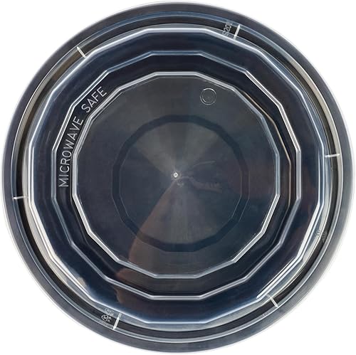 Miniatura 229 de Restaurantware Asporto - Cajas para llevar de 16 onzas, 50 recipientes de alimentos para llevar para microondas, tapas de plástico transparente Negro
