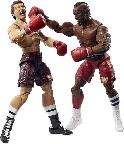 Miniatura 1 de WWE Mr. T vs "Rowdy" Roddy Piper Elite Collection Paquete de 2 figuras de acción de 6 pulgadas con batas de boxeo y manos intercambiables, regalo
