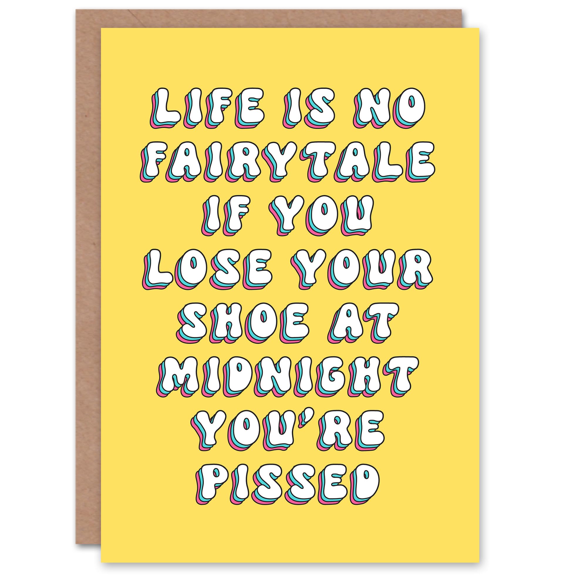 Artery8 Birthday Card No Fairytale Life You Are Pissed Fun Funny Humour Joke For Her Sister Niece Daughter Wife Woman Greeting Card