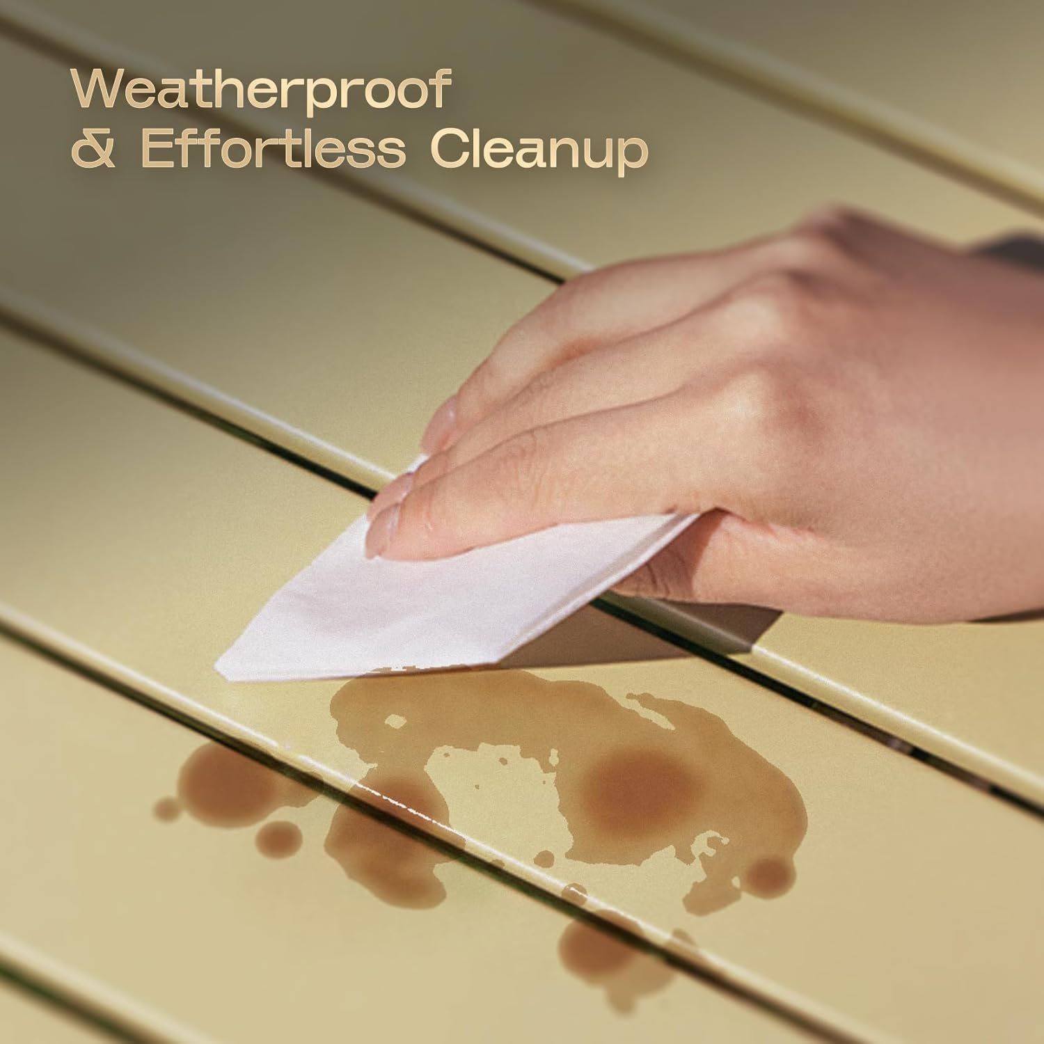 Height Adjustable Camping Table Tall Large Outdoor Folding Camping Table with Wide-Base Anti-Sink Legs & Carry Bag for Camping BBQ Beach Backyard (Beige)