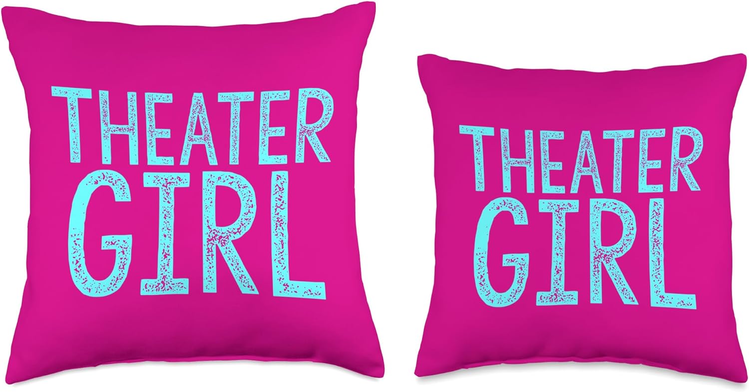 Cute Theatre Gift for Women Broadway Lovers Theater Girl Throw Pillow