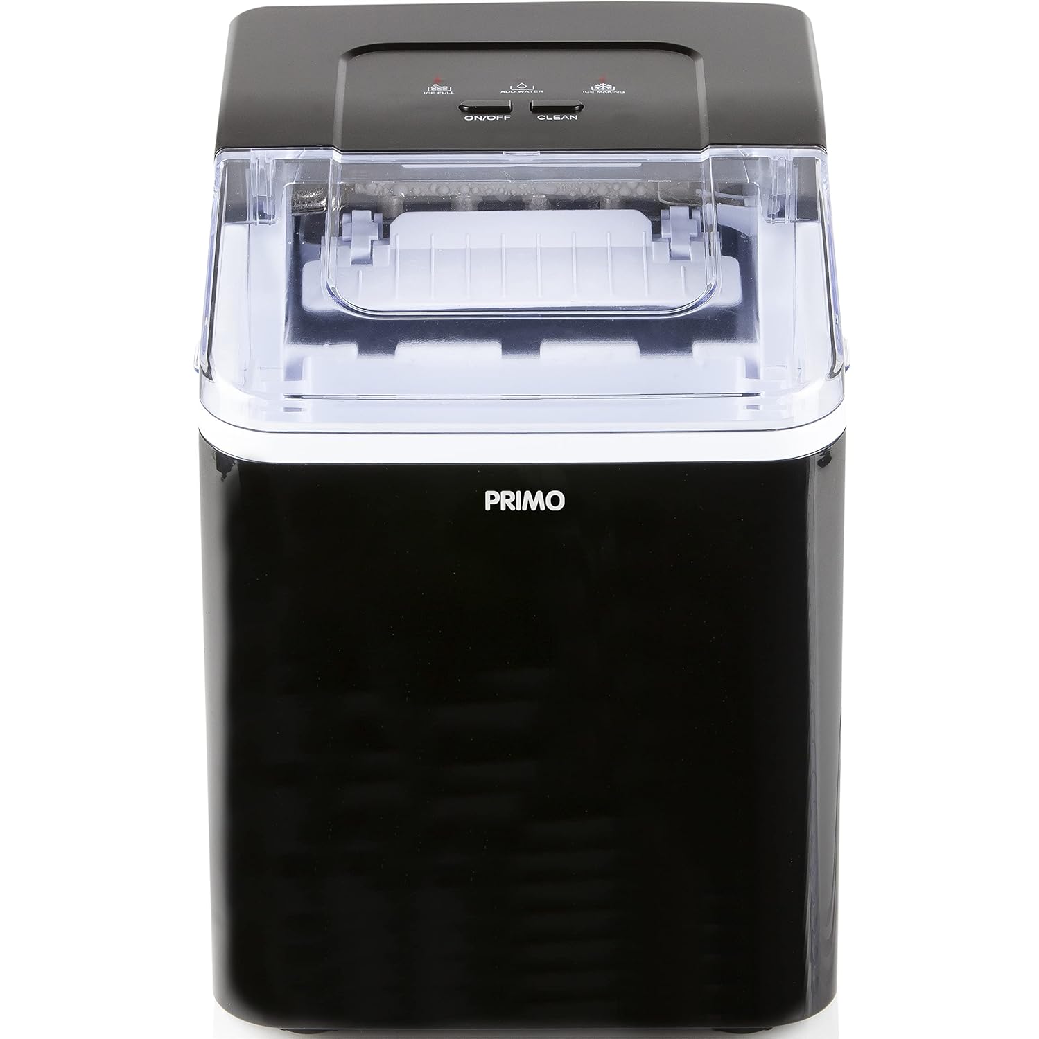 PRIMO PR407IB Portable Ice Cube Maker - 12kg per 24h - Ready in 9 Minutes - Black