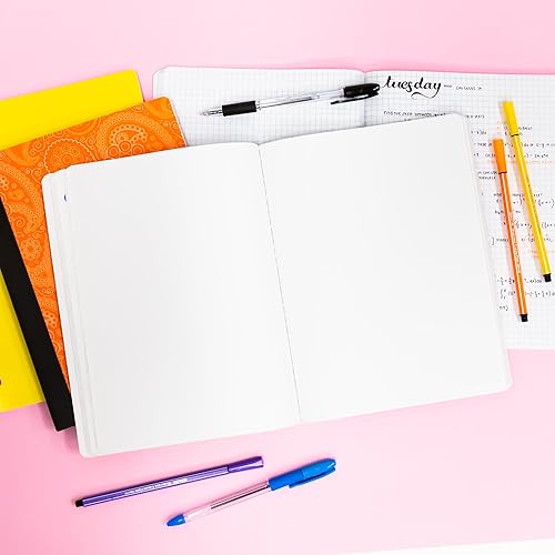 Miniatura 6 de BAZIC Unruled 100 hojas libro de composición de mármol negro, diario en blanco, cuaderno de papel, cubierta clásica de mármol negro, para clase de