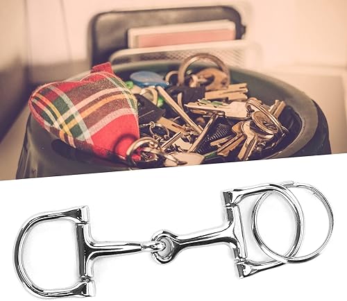 Miniatura 8 de Fydun DShaped Snaffle Llavero, Bit Horse Bits Key B01mr52bnw Snaffle Durable Silver DRing ZineAlloy, Popular