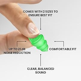 Eargasm Smaller Ears Earplugs - Afterglow Glow in Dark High Fidelity Filtered Noise Reducing Reusable Ear-Plugs for Kids, Women, Men - Hearing Protection for Raves, Festivals, Live Concerts, Sports