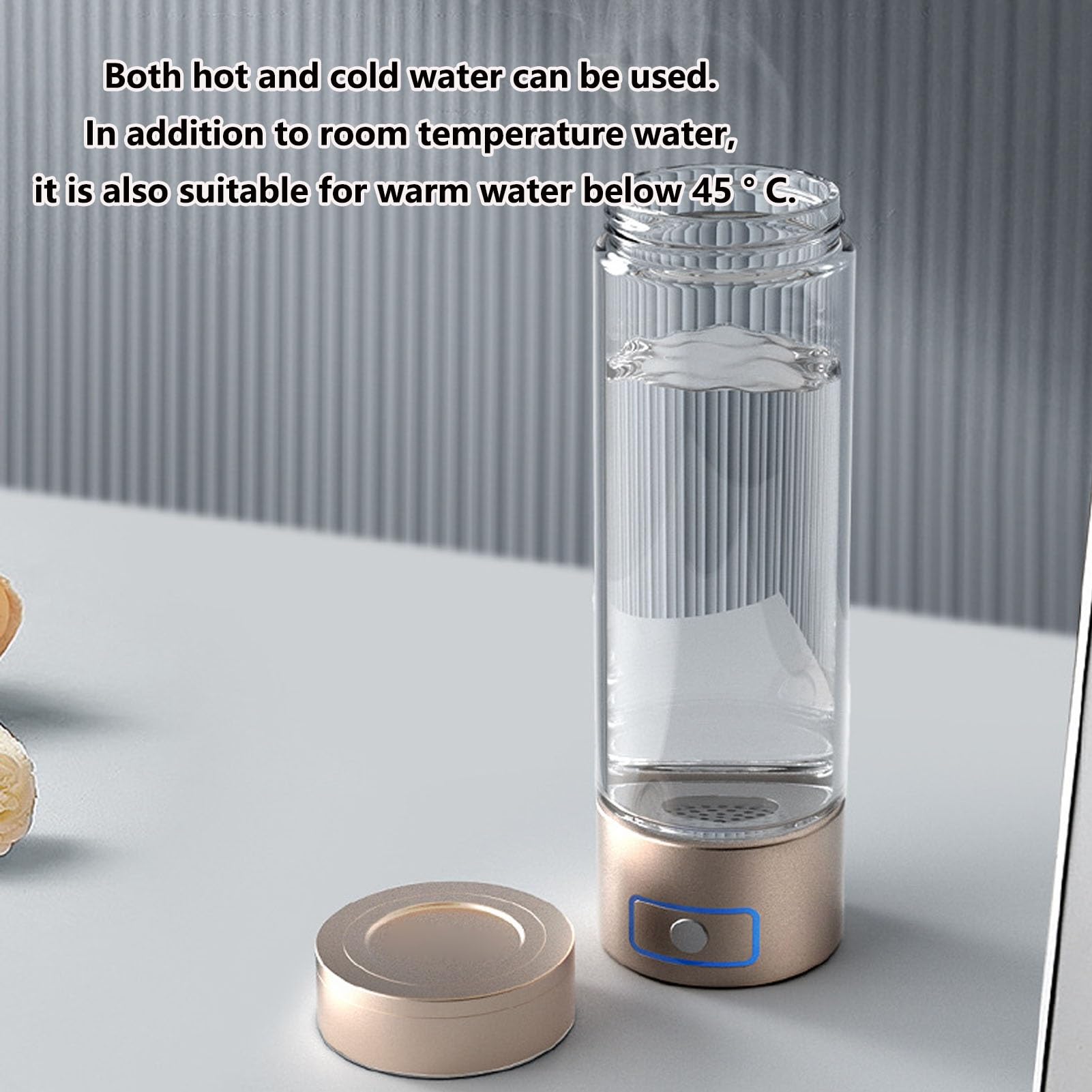 Bouteille D'eau Riche En Hydrogène Générateur D'eau D'hydrogène Avec Tube D'aspiration À L'hydrogène Et Adaptateur De Bouteille Membrane SPE Faire De La Teneur En Hydrogène Jusqu'à 2000-6000 PPB 400Ml