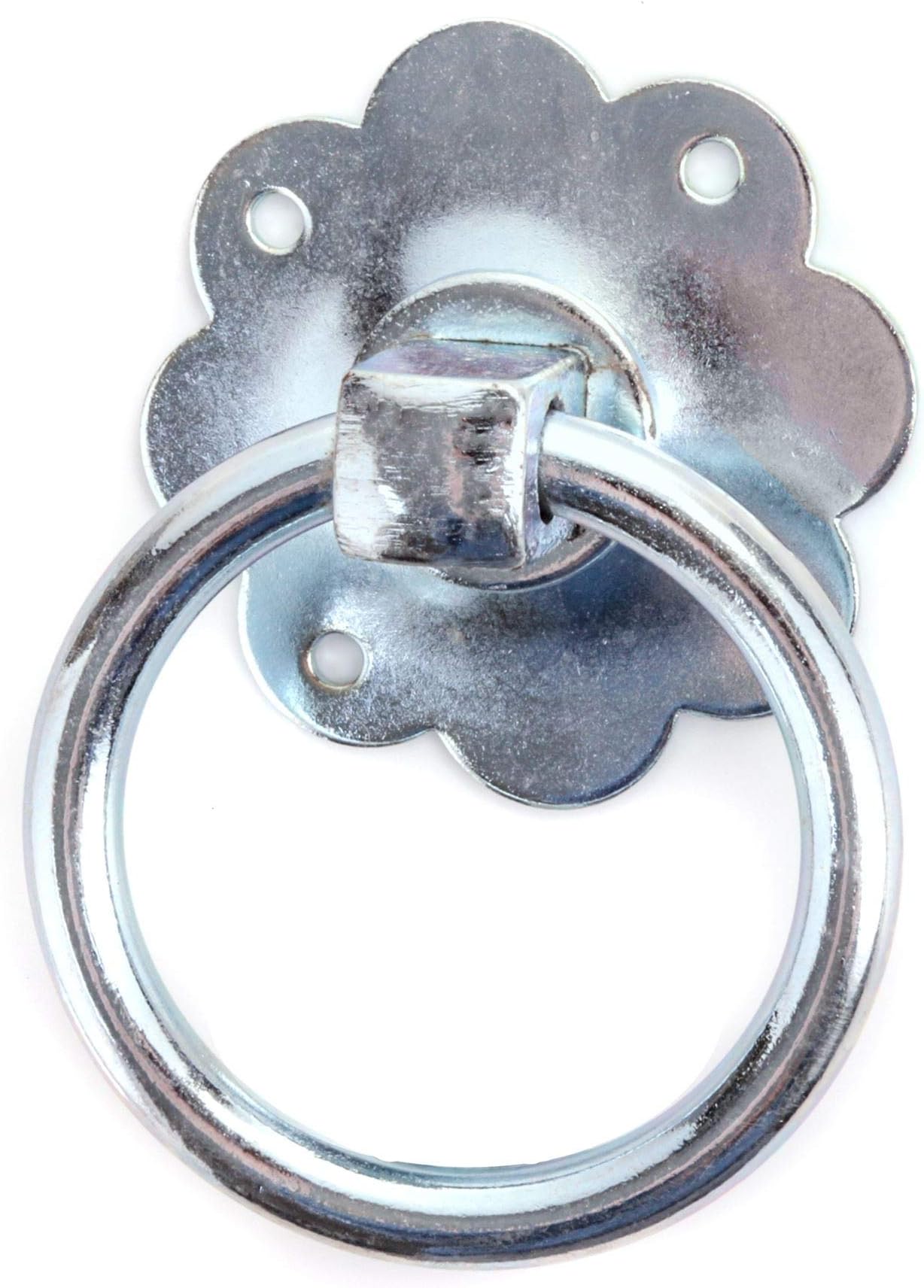 Galvanised Iron Gate Latch Ring Pull - Heavy Duty Ornate Handle ...