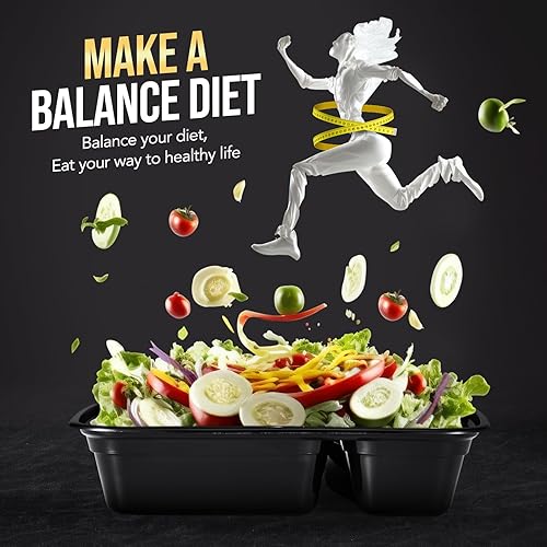 Miniatura 2 de Glotoch - Paquete de 10 recipientes de 32 onzas (actualización 2024) contenedores reutilizables aptos para microondas, contenedores de