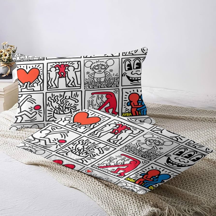 キースヘリング× スライ 掛け布団カバー 枕カバー セット SL レア 希少 Amazon｜寝具カバーセット キースヘリング 3点セット 枕カバー