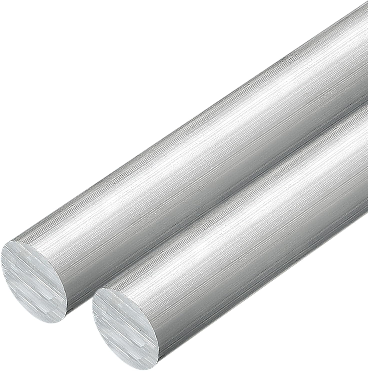 sourcing map 2Pcs 43/50"(22mm) Dia Round Aluminum Rod, 16" Long 6061 Aluminum Round Bar Stock for Trailer Garage Projects