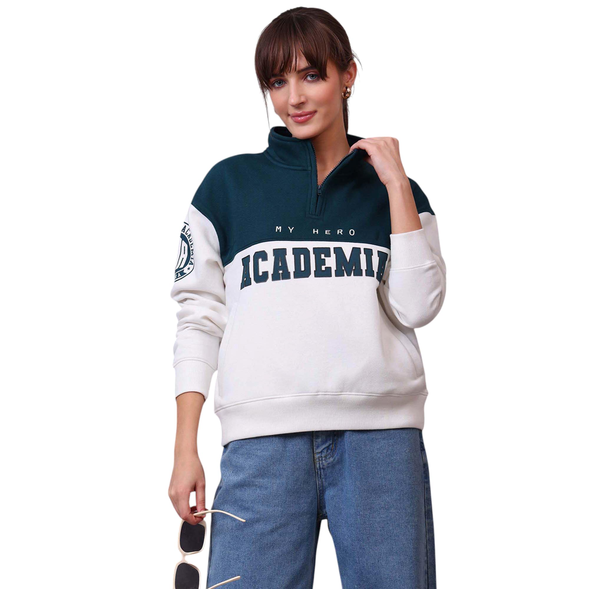 free authority Official My Hero Academia Printed Relaxed Fit Sweatshirt for Women-picture-40