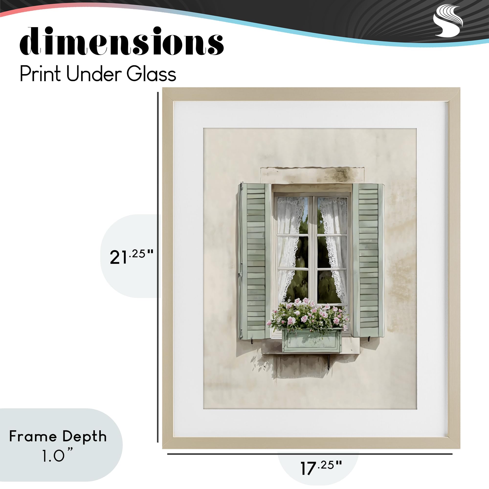 French Cafe - Tenda per finestra, 43,2 x 53,3 cm, stampa incorniciata sotto