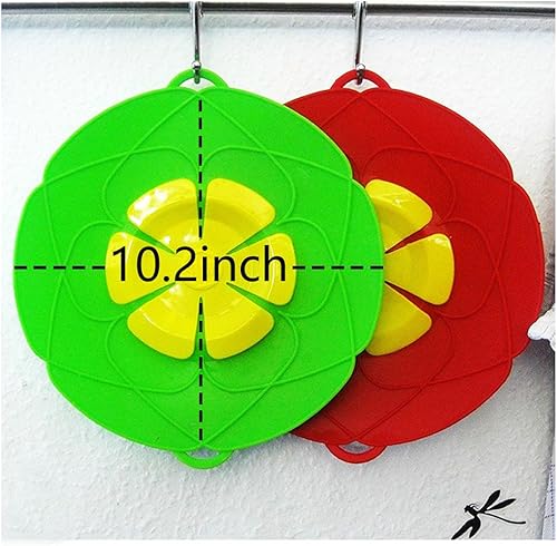 Miniatura 6 de Tapón de tapa para derrames de 2 piezas, protección contra hervor, tapón de silicona de 10.2 pulgadas, tapa de sartén para olla, herramienta de