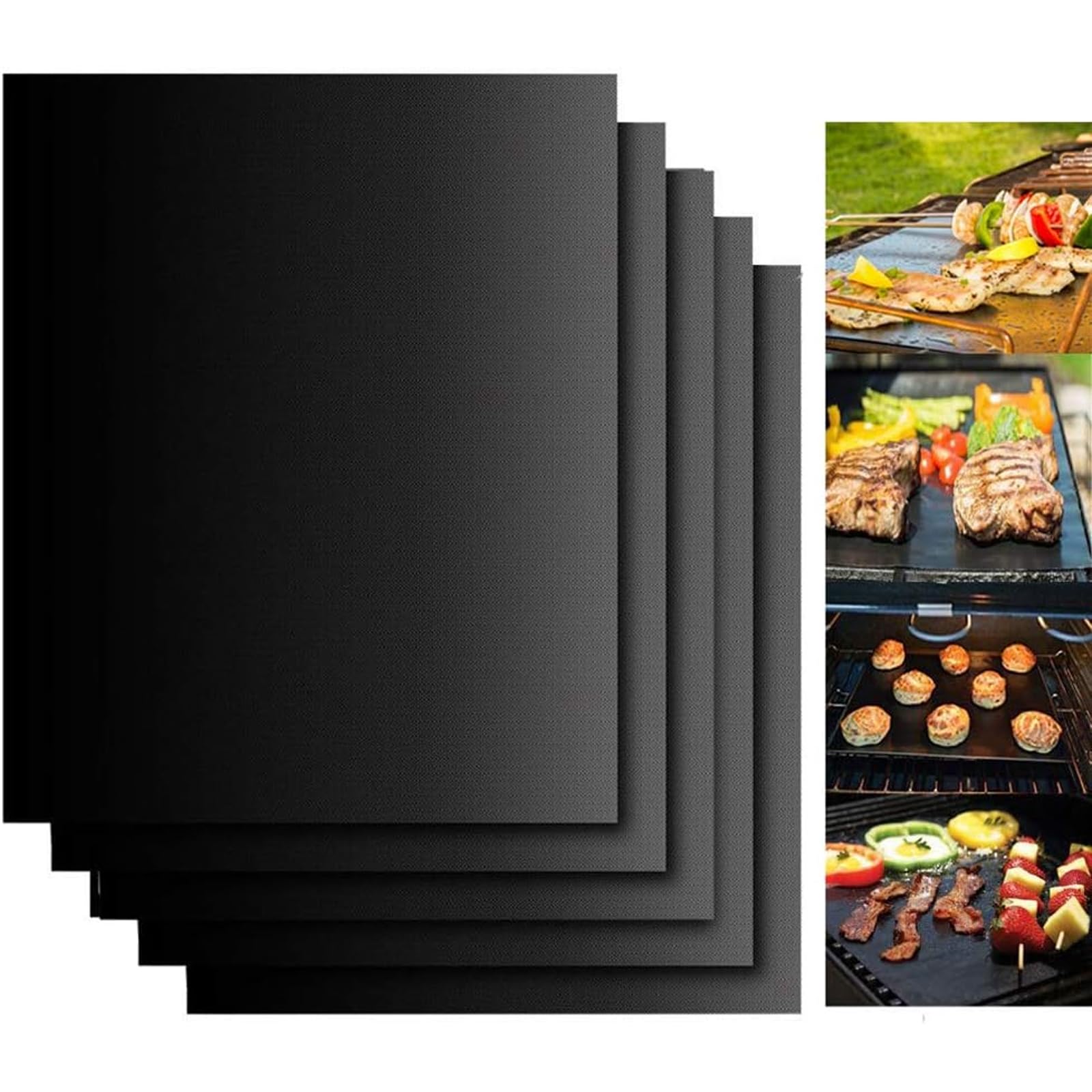 BBQ Grill Mat, Non-Stick Grill Mats, Baking Mat, Reusable, FDA Approved, PFOA-Free