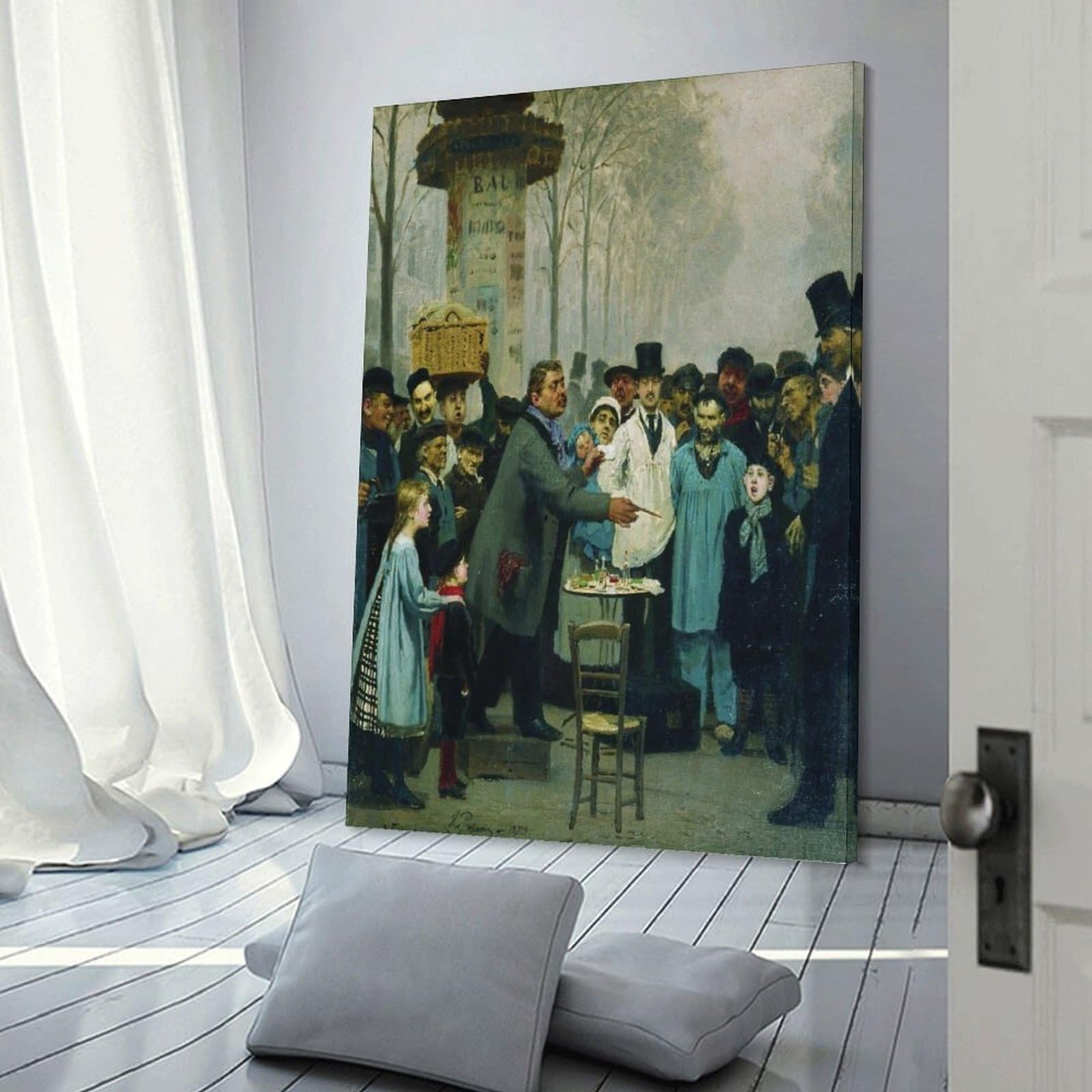 Maler, Ilya, Repin-Meisterwerk, Maler, Ilya, Repin-Meisterwerk, ein Neuheits-Verkäufer in Paris, Poster, Poster, Gemälde, Leinwand, Wandkunst, Rollbild, Druck, Wohnzimmer, 60 x 90 cm