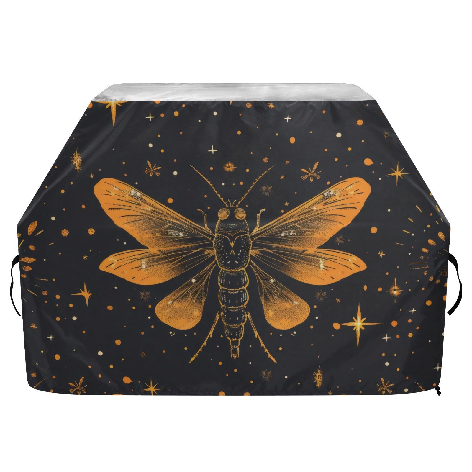 Firefly Grill Cover 65 Inch Outdoor Heavy Duty BBQ Cover Waterproof Fade & Weather Resistant Gas Grill Cover for Most Grills