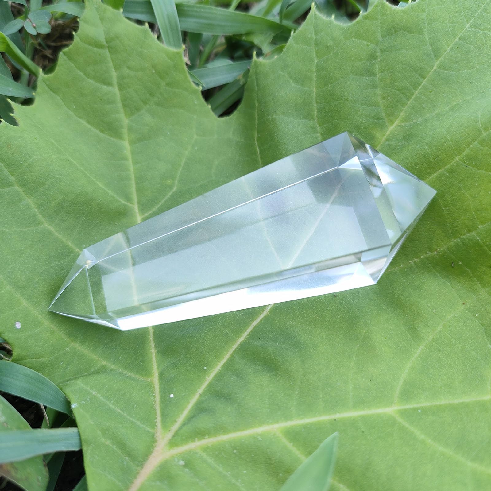 28" Vogel-Cut Crystal Wand 4 Sided Vogel Crystal Vogal Cristal Vogel Cut Crystals Clear Double Terminated Himalayan Crystal Natural High Altitude Vogal Crystal Healing Quartz voegel Chakra